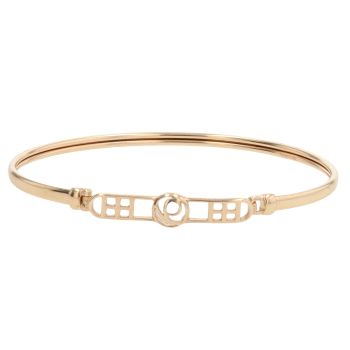 9ct Yellow Gold Rennie Mac Hinged Bangle