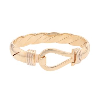 9ct Yellow Gold Hinged Hook Bangle