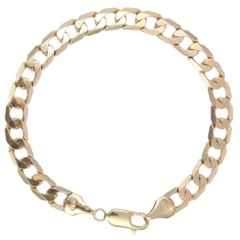 9ct Yellow Gold Curb Bracelet 8.5"