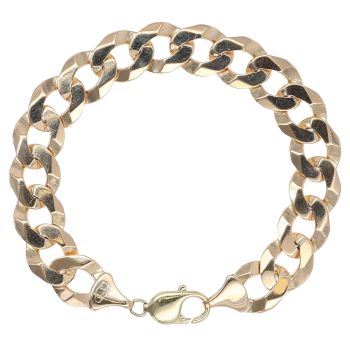 9ct Yellow Gold Curb Bracelet 8"