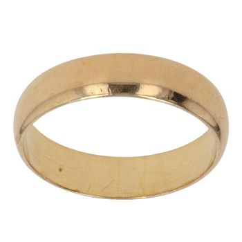 22ct Yellow Gold Plain Wedding Band 4mm