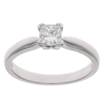 18ct White Gold 0.50ct Brilliant Cut Diamond Solitaire Ring