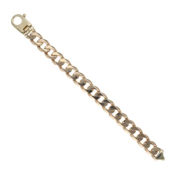 9ct Yellow Gold Curb Bracelet 9"