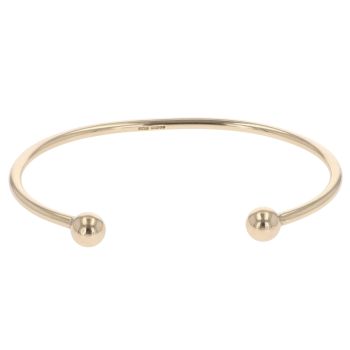 9ct Yellow Gold Plain Torque Bangle