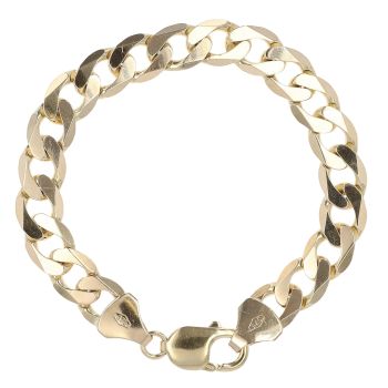 9ct Yellow Gold Curb Bracelet 8"