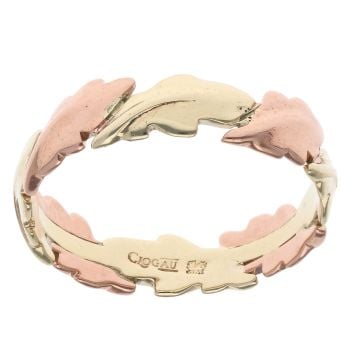 9ct Yellow and Rose Gold Clogau Oak Loaf Ring