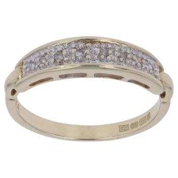 9ct Yellow Gold 0.10ct Brilliant Cut Diamond Eternity Ring