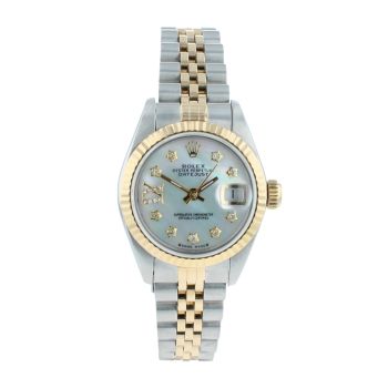 Rolex Custom Datejust Pre Owned Watch Ref 69173