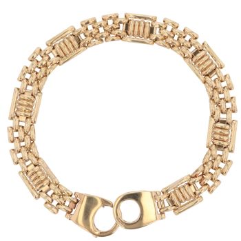 9ct Yellow Gold Fancy Bracelet 7"