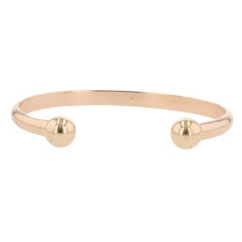 9ct Yellow Gold Plain Torque Bangle