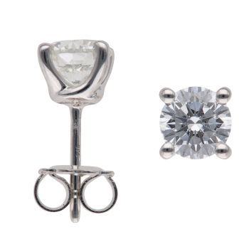 9ct White Gold 2.00ct Brilliant Cut Lab Grown Diamond Stud Earrings