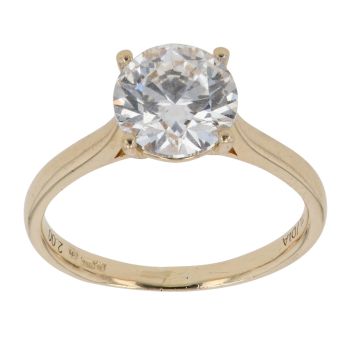 18ct Yellow Gold 2.00ct Brilliant Cut Lab Grown Diamond Solitaire Ring