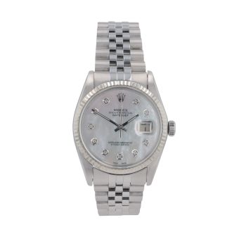Rolex Custom Datejust Pre Owned Watch Ref 16014