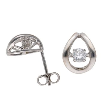 18ct White Gold 0.30ct Brilliant Cut Diamond Stud Earrings