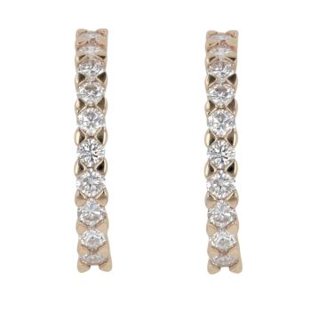 9ct Yellow Gold 0.70ct Brilliant Cut Lab Grown Diamond Hoop Earrings