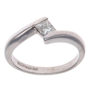 18ct White Gold 0.33ct Brilliant Cut Diamond Solitaire Ring