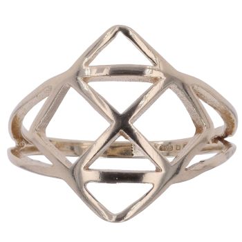 9ct Yellow Gold Geometric Fancy Ring