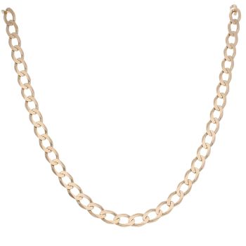9ct Yellow Gold Curb Chain 18"
