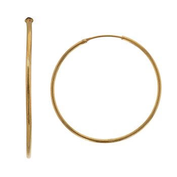 22ct Yellow Gold Plain Hoop Earrings