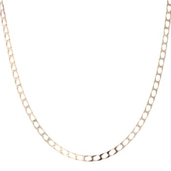 9ct Yellow Gold Square Curb Chain 18"