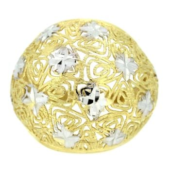14ct Yellow And White Gold Fancy Ring
