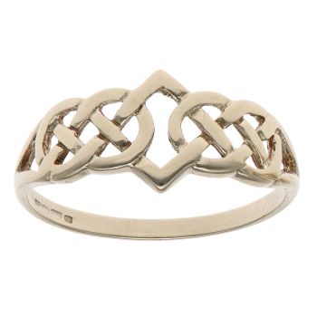 9ct Yellow Gold Patterned Celtic Ring