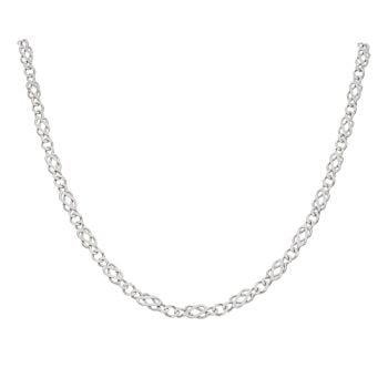 9ct White Gold Celtic Chain 18"