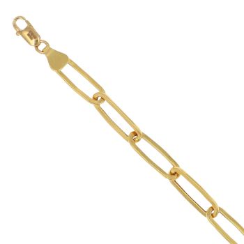 22ct Yellow Gold Fancy Paperclip Bracelet 7"