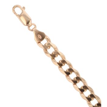 9ct Yellow Gold Curb Chain 8"