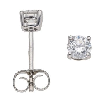 Platinum 0.50ct Brilliant Cut Lab Grown Diamond Solitaire Studs