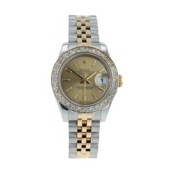 Rolex Custom Datejust Pre Owned Watch Ref 179173