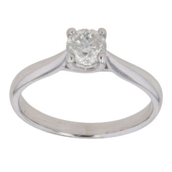 18ct White Gold 0.66ct Brilliant Cut Diamond Solitaire Ring