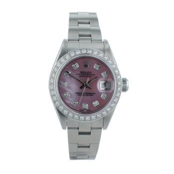 Rolex Custom Oyster Perpetual Date Pre Owned Watch Ref 79160