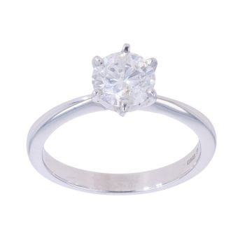 18ct White Gold 1.00ct Brilliant Cut Diamond Solitaire Ring