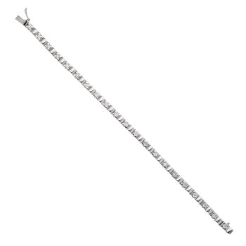 18ct White Gold 1.25ct Diamond Bracelet 7"