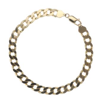 9ct Yellow Gold Curb Bracelet 8.5"