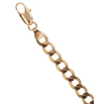 9ct Yellow Gold Curb Bracelet 8"
