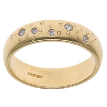 18ct Yellow Gold 0.08ct Diamond Fancy Ring