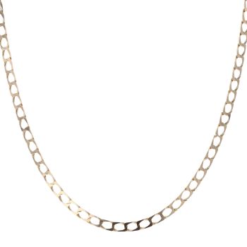 9ct Yellow Gold Square Curb Chain 18"