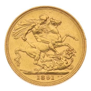 1891 Victoria Full Sovereign Coin