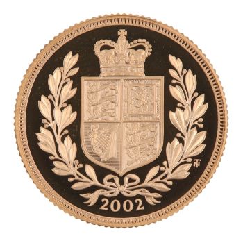 2002 Elizabeth II Fourth Portrait UK Full Sovereign Coin