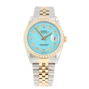 Rolex Custom Datejust Pre Owned Watch Ref 16233