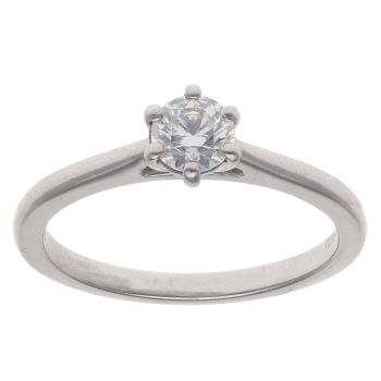 Platinum 0.40ct Brilliant Cut Diamond Solitaire Ring