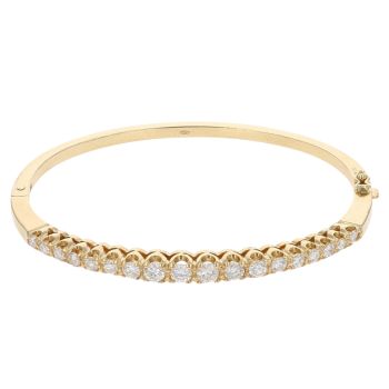 18ct Yellow Gold 1.60ct Brilliant Cut Diamond Bangle