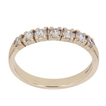 9ct Yellow Gold Cubic Zirconia Half Eternity Ring