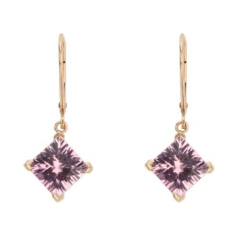 14ct Yellow Gold Amethyst Drop Earrings