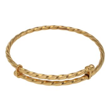 22ct Yellow Gold Children's Twisted Expanding Bangle