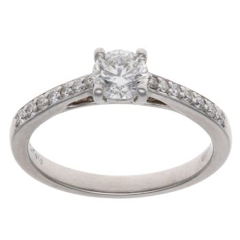 Platinum 0.60ct Brilliant Cut Diamond Solitaire Ring