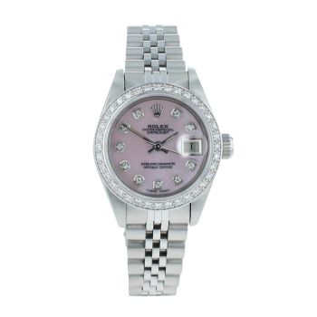 Rolex Custom Datejust Pre Owned Watch Ref 69174
