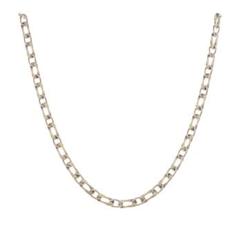 9ct Yellow And White Gold Fancy Chain 18"
